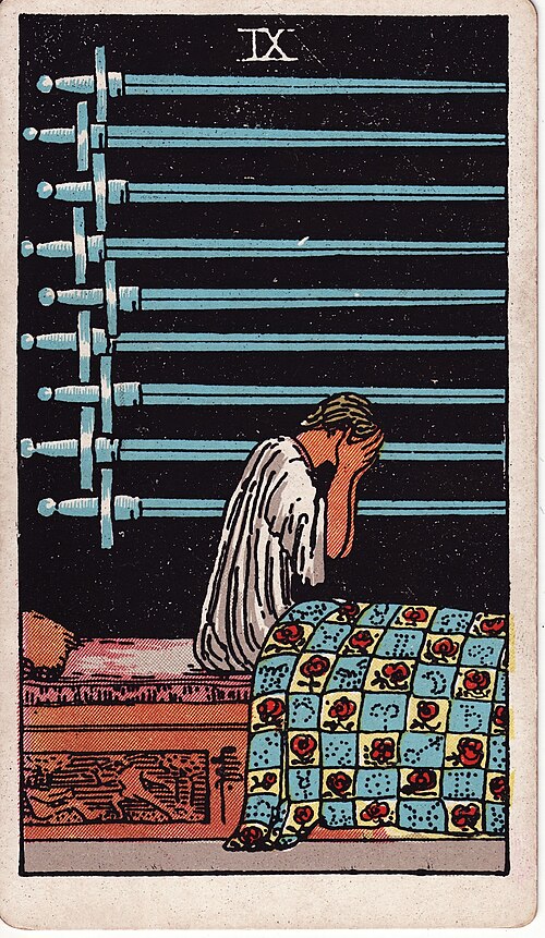Nine of Swords tarot card
